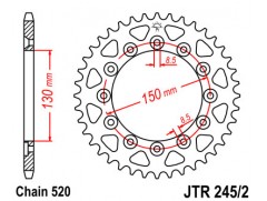 Звезда задняя JTR245/2.45